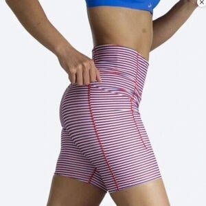 Brooks biker shorts red white blue stripes size medium